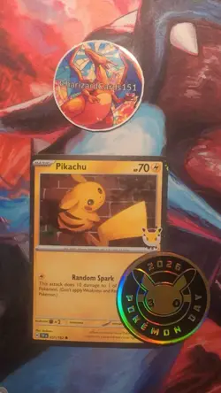 Pikachu 051 /162 Stamped 2026 Pokemon Day 30 Promo TCG With Coin - Image 1