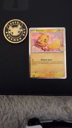 Pikachu 051 /162 Stamped 2026 Pokemon Day 30 Promo TCG With Coin - Image 1