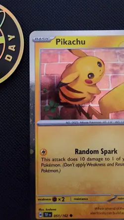 Pikachu 051 /162 Stamped 2026 Pokemon Day 30 Promo TCG With Coin - Image 2