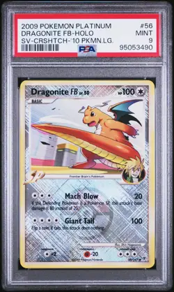 PSA 9 Mint Dragonite 56/147 FB Lv. 50 Pokemon League Promo Platinum Crosshatch - Image 1