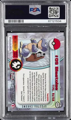 2000 TOPPS CHROME POKEMON T.V. SPECTRA #9 BLASTOISE PSA 10 - Image 2