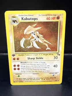 Pokemon TCG Kabutops 1st Edition Fossil Series Holo Rare 9/62 - Image 2