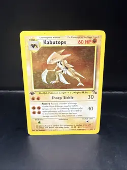 Pokemon TCG Kabutops 1st Edition Fossil Series Holo Rare 9/62 - Image 3