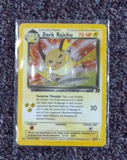 Rare 2000 Pokemon Team Rocket Unlimited Dark Raichu #83/82 WOTC, VG - Image 1