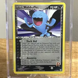 Vtg Pokemon TCG 2004 Ex Team Rocket Returns 47/119 Graded CGC Slab 6.5 Wobbuffet - Image 3