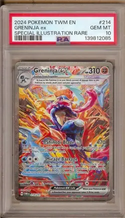 2024 POKEMON GRENINJA EX TWILIGHT SPECIAL ILLUSTRATION #214 PSA 10!! - Image 1