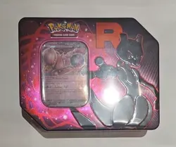 Pokemon TCG Scarlet & Violet Destined Rivals Team Rocket Tin - Mewtwo - Image 1