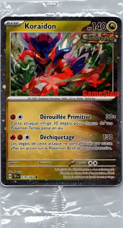 Koraidon Pokemon GameStop Promo 119/162 FR Sealed Holo Exclusive Swirl - Image 1