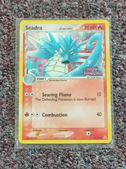 Rare 2006 Pokemon EX Holon Phantoms Reverse Foil Seadra #52/110 Nintendo, VG - Image 1