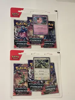 Pokemon TCG Temporal Forces 3 Pack Blister Sealed w/ Promos (Cleffa/Cyclizar) - Image 1