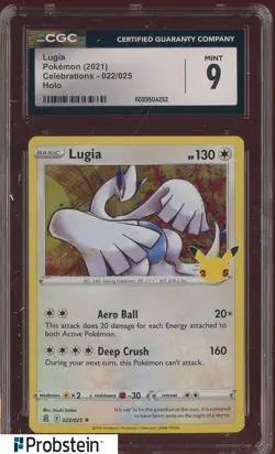 2021 Pokemon Celebrations Holo #022/025 Lugia CGC 9 MINT - Image 1