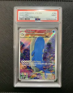 2025 POKEMON JTG EN-JOURNEY TOGETHER ILLUSTRATION RARE #162 WAILORD PSA 9 - Image 1