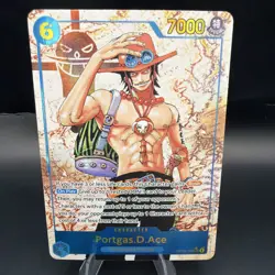 One Piece Carrying on His Will Portgas D Ace Alt Art OP13-119 SEC English - Image 1