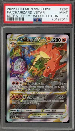 Pokemon Charizard VSTAR Ultra-Premium Coll. Full Alt Art Promo SWSH262 PSA 9 - Image 1