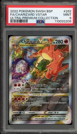 Pokemon Charizard VSTAR Ultra-Premium Coll. Full Alt Art Promo SWSH262 PSA 9 - Image 1