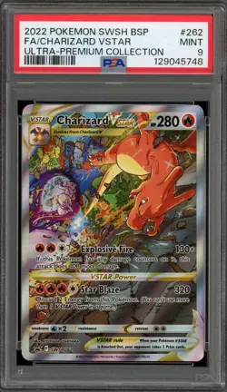 Pokemon Charizard VSTAR Ultra-Premium Coll. Full Alt Art Promo SWSH262 PSA 9 - Image 1