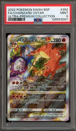 Pokemon Charizard VSTAR Ultra-Premium Coll. Full Alt Art Promo SWSH262 PSA 9 - Image 1