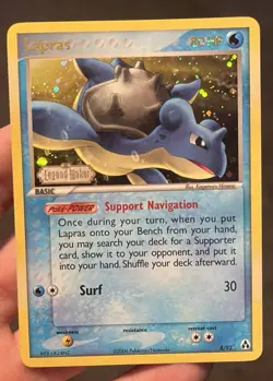 Pokemon TCG Lapras EX Legend Maker Stamped Reverse Holo Card 8/92 MiNTY ! - Image 1