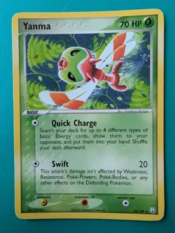 2004 Pokemon EX Team Rocket Returns Yanma #28/109 Regular LP - Image 1