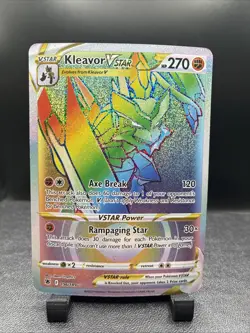 Pokemon TCG Kleavor VSTAR Holo Card 196/189 Astral Radiance Secret Rainbow -MP - Image 1