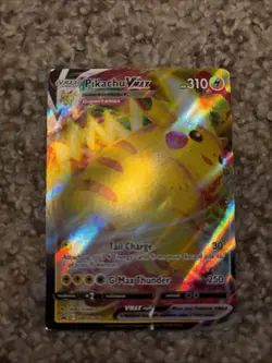 Pokemon TCG Pikachu VMAX Card Not Great Condition Free Shipping - Image 1