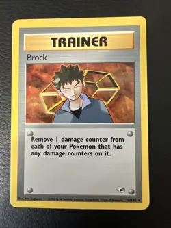 Pokemon Card WOTC Brock Gym Heroes 98/132 NM Condition - Image 1