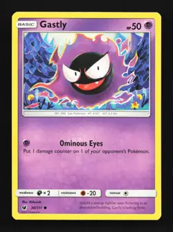 Gastly 36/111 LP Crimson Invasion English Pokemon Card TCG - Image 1