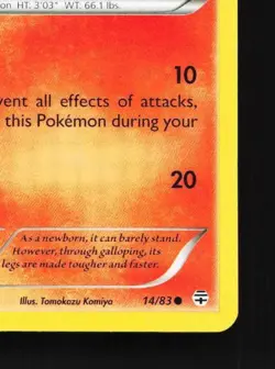 Ponyta 14/106 LP Flashfire English Pokemon Card TCG - Image 3