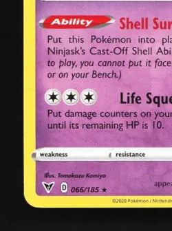 Shedinja 066/185 LP Vivid Voltage English Pokemon Card TCG - Image 2