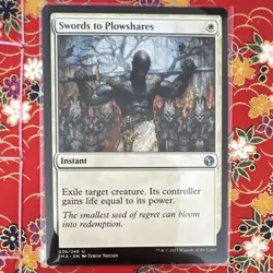 MTG Swords to Plowshares Iconic Masters Magic the Gathering Card #036 White LP - Image 1