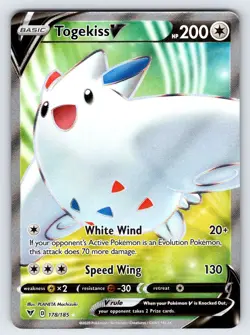 Togekiss V 178/185 2020 Vivid Voltage Pokemon Card TCG Full Art Ultra Rare - Nm - Image 1