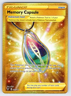 Memory Capsule 202/185 2020 Vivid Voltage Pokemon Card TCG Gold Secret Rare - Image 1