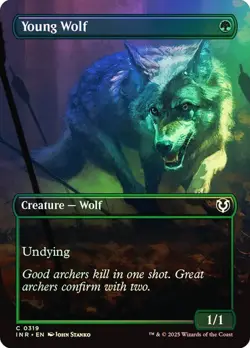 Young Wolf (Borderless Foil) - Uncommon - INR - Magic MTG NM - Image 1