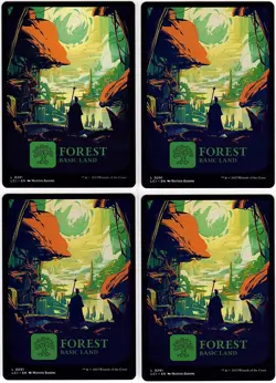 MTG The Lost Caverns of Ixalan Full Art Forest x 4 (Common) - Image 1