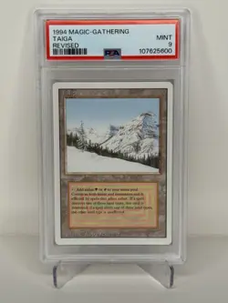 1994 Magic The Gathering Revised Dual Land TAIGA PSA 9 #5600 - Image 1