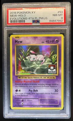 2016 Pokemon XY Evolutions Mew Promos Holo #53/108 PSA 8 - Image 1