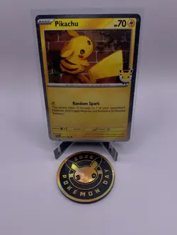 2026 Pikachu 051 Stamped Pokemon Day 30th Anniversary Promo with Coin - Image 1