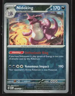 Nidoking #034/165 SV: Scarlet & Violet 151 Reverse Holo Pokemon TCG NM/M - Image 1
