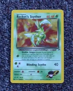 Rare 2000 Pokemon Gym Heroes Unlimited Rocket's Scyther #13/132 WOTC, VG - Image 2