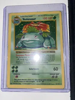 Pokemon TCG Venusaur Base Set 15/102 Holo Shadowless Holo Rare - Image 3