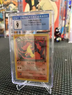 Dark Rapidash 44/82 1st Edition Pokemon Team Rocket CGC 9 - Image 1