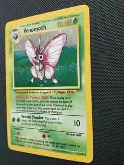 NO SYMBOL ERROR Venomoth Jungle 13/64 *NM* Near Mint Pokemon TCG Holo Rare WOTC - Image 3