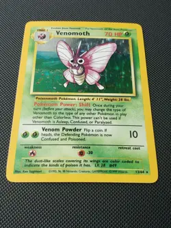 NO SYMBOL ERROR Venomoth Jungle 13/64 *NM* Near Mint Pokemon TCG Holo Rare WOTC - Image 4