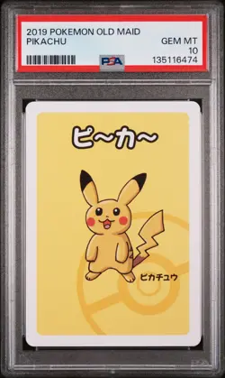 2019 POKEMON OLD MAID PIKACHU PSA 10 - Image 1