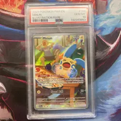 2023 POKEMON PAR EN-PARADOX RIFT ILLUSTRATION RARE #194/182 MINUN PSA 10 - Image 1