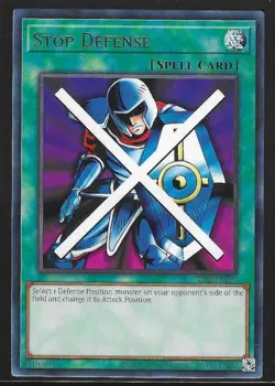 Yugioh Stop Defense Rare 25th Anniversary LOB-EN095 NM - Image 1