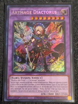 Yugioh! 1x Artmage Diactorus DUAD-EN032 Secret Rare 1st Ed NM - Image 1