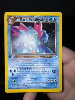 Pokemon TCG 1st Edition Dark Feraligatr Holo Neo Destiny 5/105 - Image 1