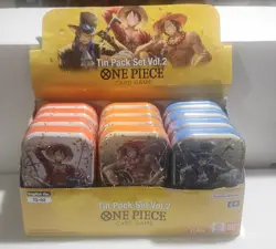One Piece TCG Tin Pack Set Vol. 2 Set Lot Of 12 TS-02 Display English New - Image 1