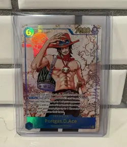 One Piece TCG Portgas D. Ace OP13-119 Alt Art SEC “Carrying On His Will” NM Foil - Image 1